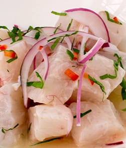 Ceviche de corvina